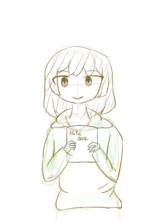 本を持っているキャラクター