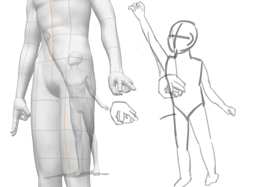 デッサン人形見ながら練習p3