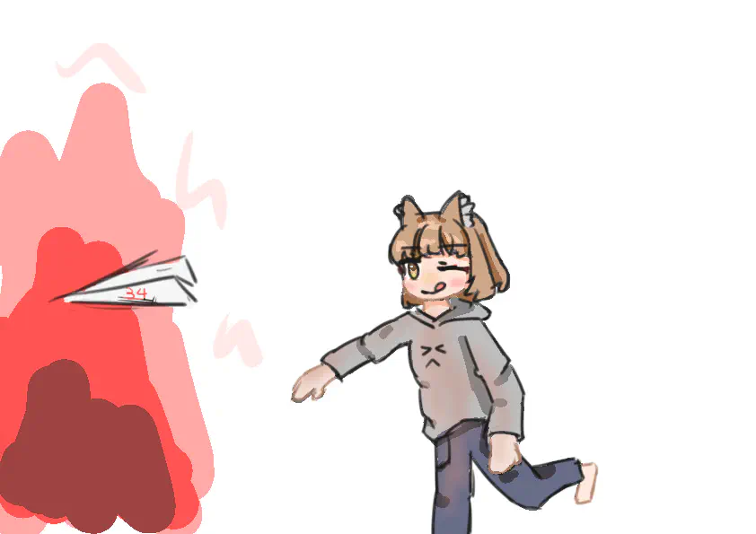 ものを投げる人