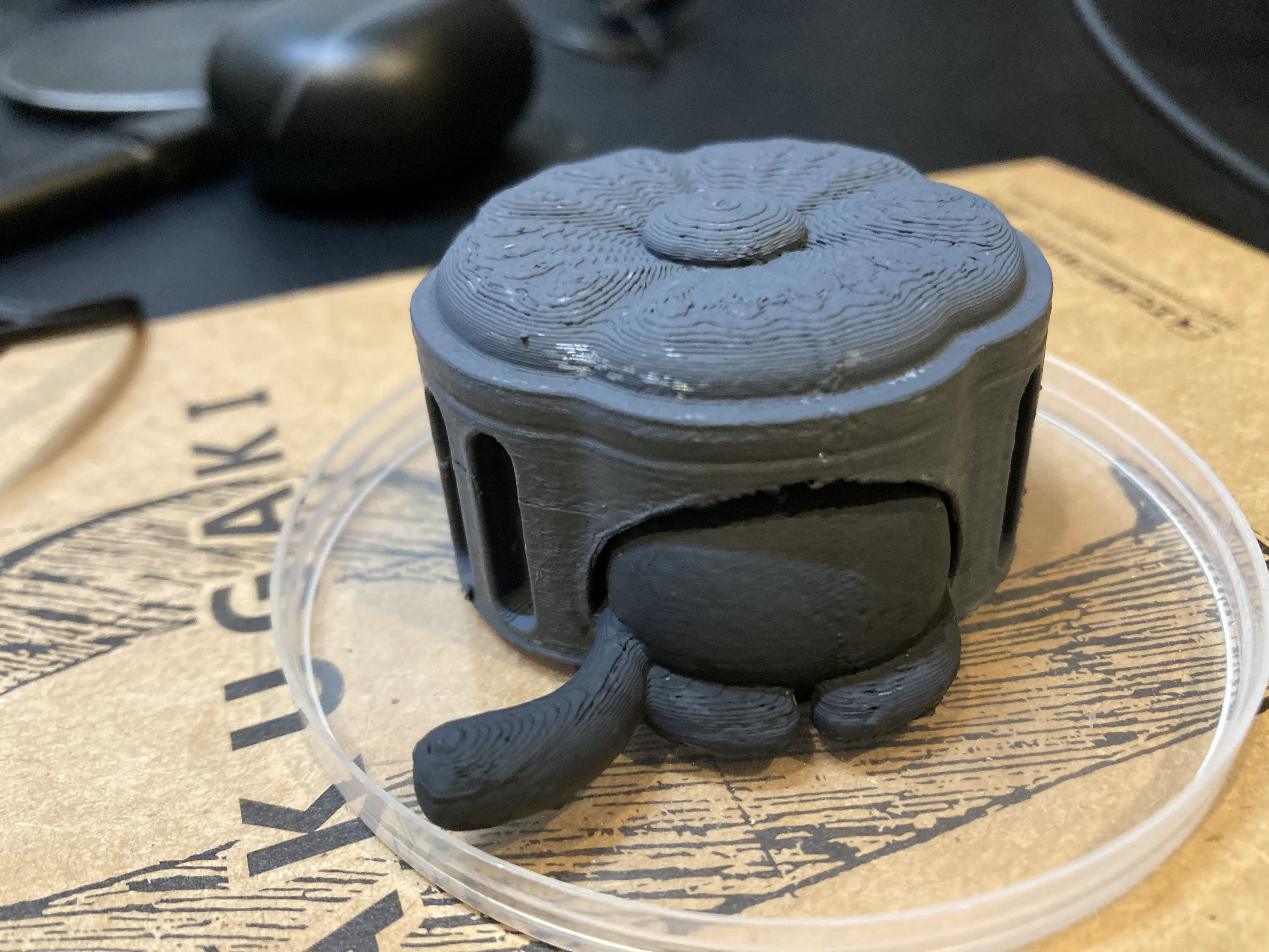 一日置いた後のポスターカラー塗装4