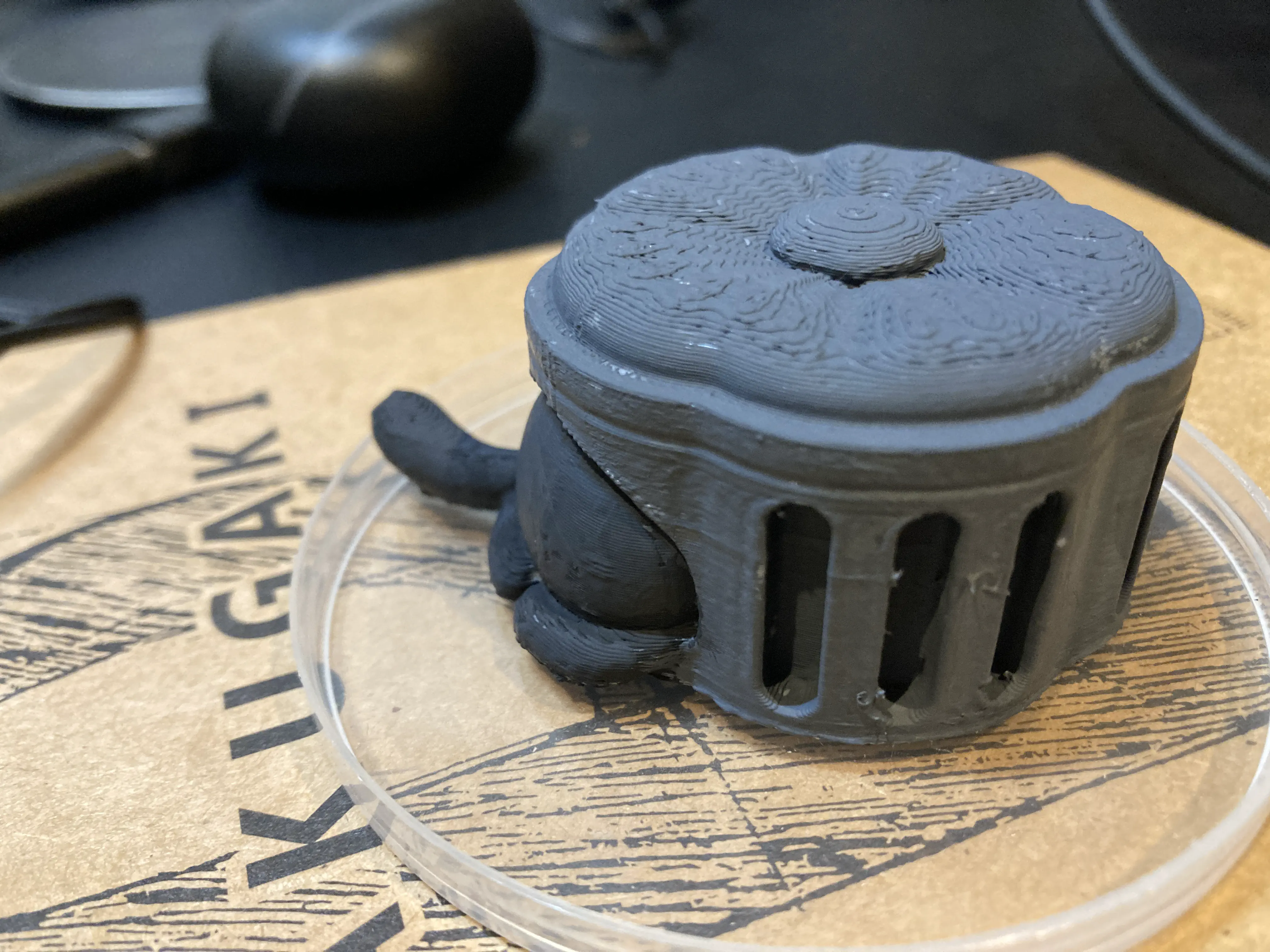 一日置いた後のポスターカラー塗装3