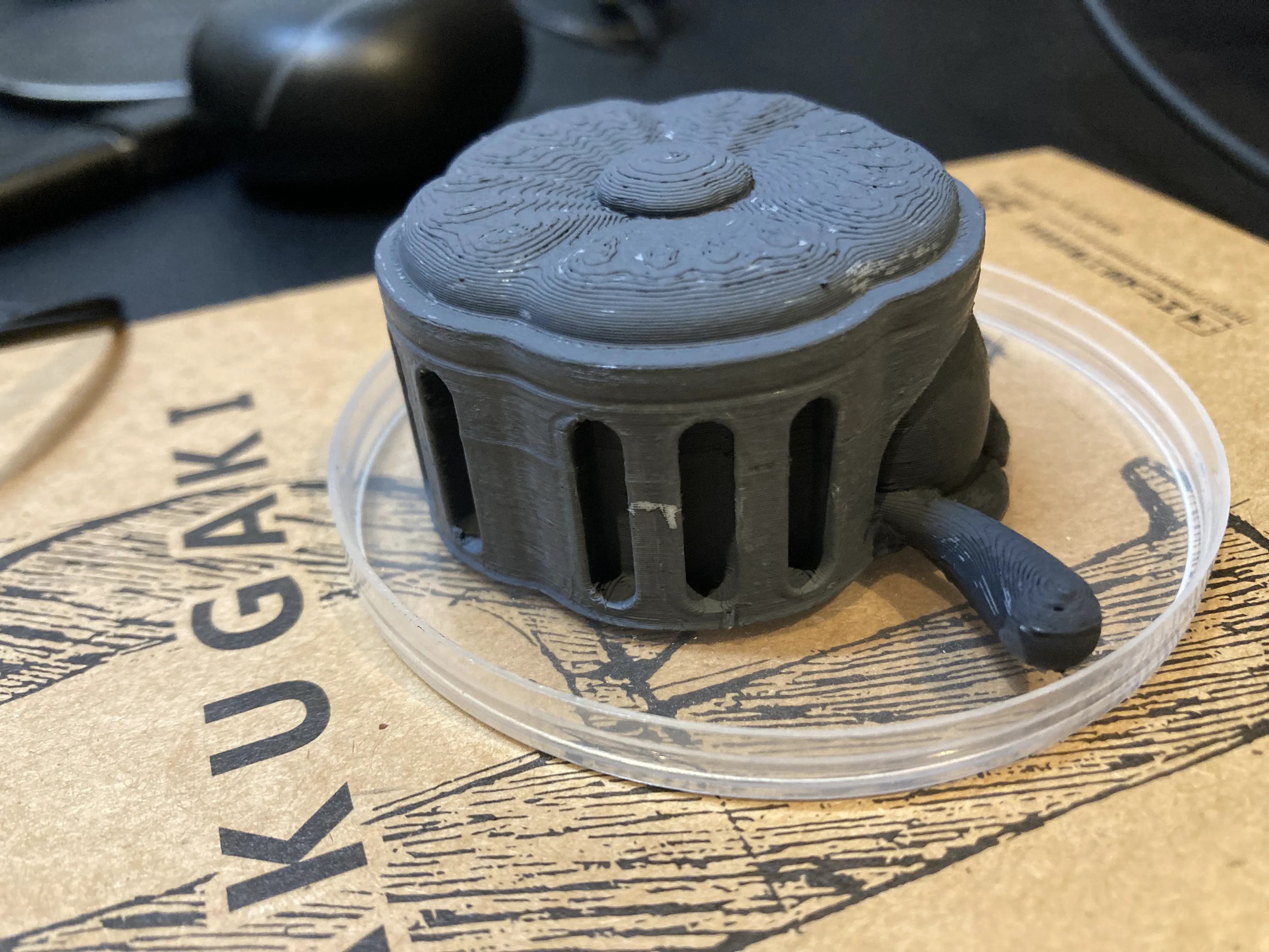 一日置いた後のポスターカラー塗装2