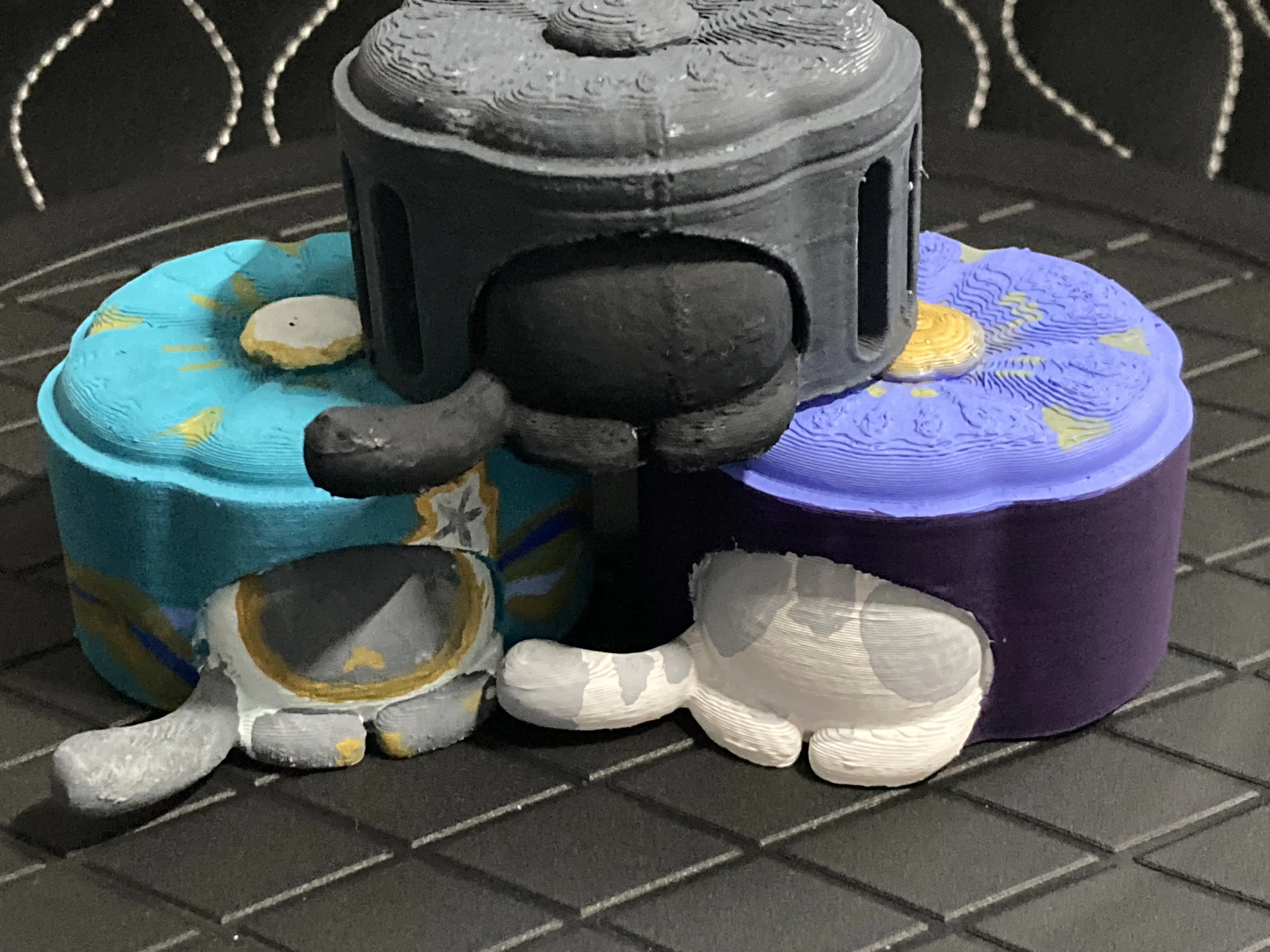 完成した色塗り済み3Dプリント物
