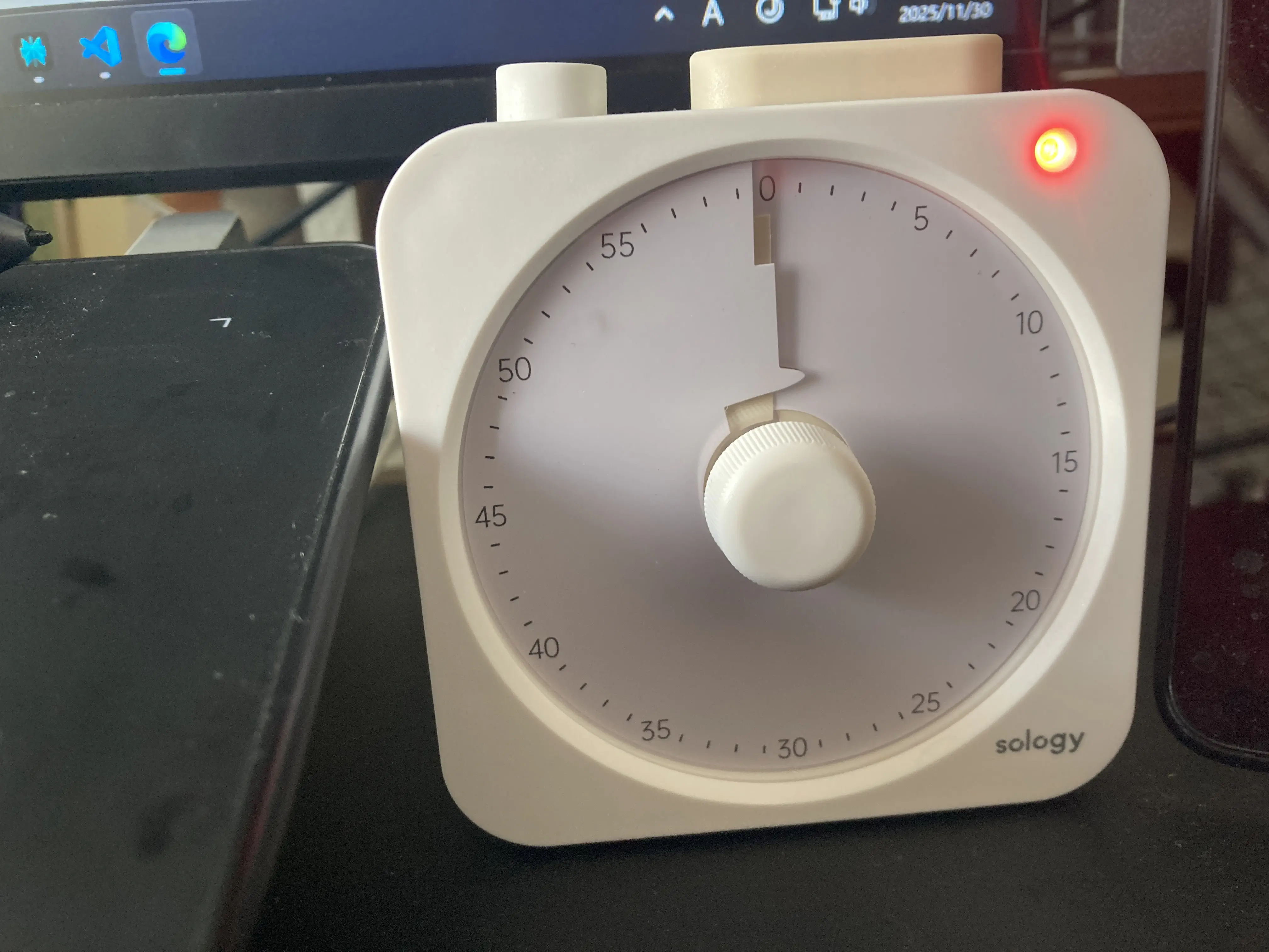 ライトアラームが点滅している